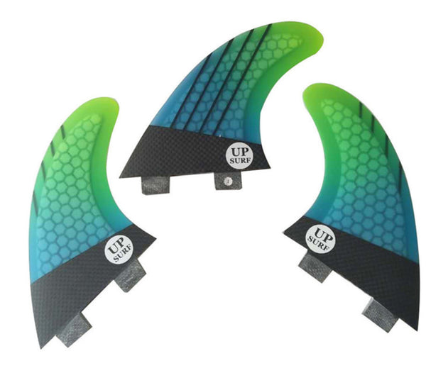 Surfboard Tri Fins FCS Fiberglass Honeycomb Multi Color G5 Sea Water Sport Surfing Thruster