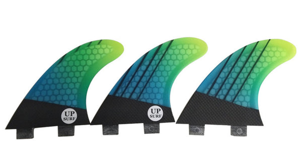Surfboard Tri Fins FCS Fiberglass Honeycomb Multi Color G5 Sea Water Sport Surfing Thruster