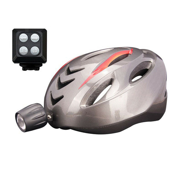 Bike Bicycle Helmet Safety Cap Turn LED Signal Front Rear Light Wireless Remote