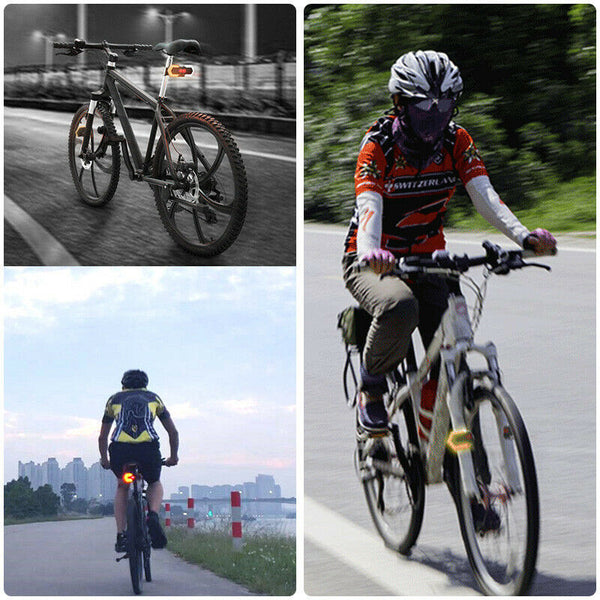 Wireless Cycling Safety Warning Bike Bicycle Tail Turn Signal Front Rear Light