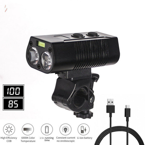 Waterproof Mountain Bike Cycling Bicycle Front Head Power LED Light Lights Lamp