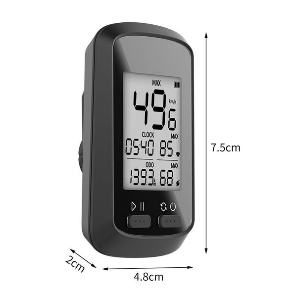 Waterproof GPS Bike Bicycle Cycling Speedometer Stopwatch Bluetooth LCD Display