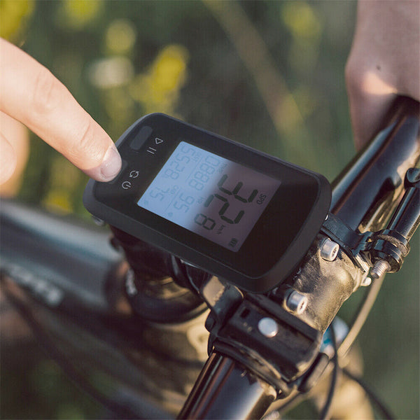 Waterproof GPS Bike Bicycle Cycling Speedometer Stopwatch Bluetooth LCD Display