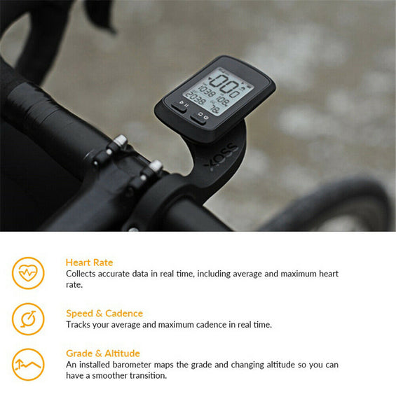 Waterproof GPS Bike Bicycle Cycling Speedometer Stopwatch Bluetooth LCD Display