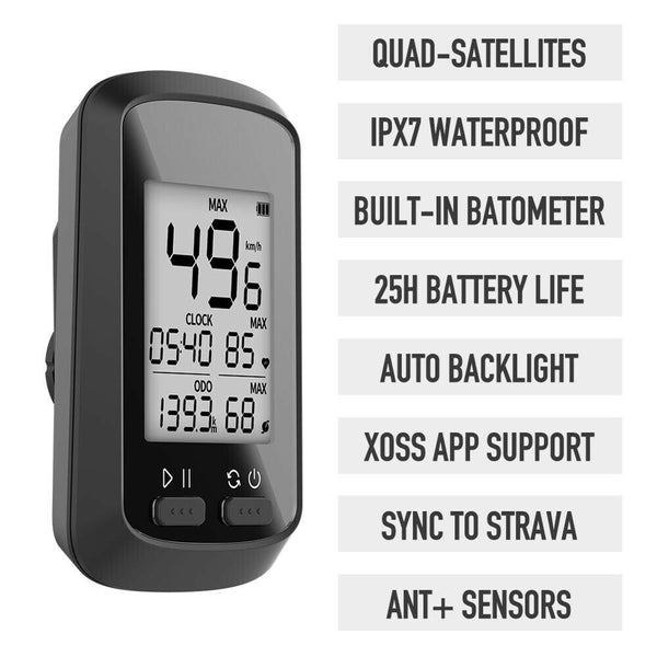 Waterproof GPS Bike Bicycle Cycling Speedometer Stopwatch Bluetooth LCD Display