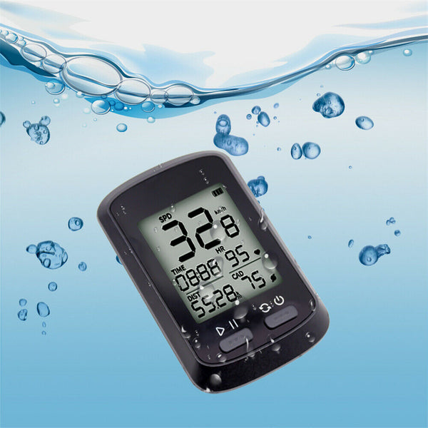 Waterproof GPS Bike Bicycle Cycling Speedometer Stopwatch Bluetooth LCD Display