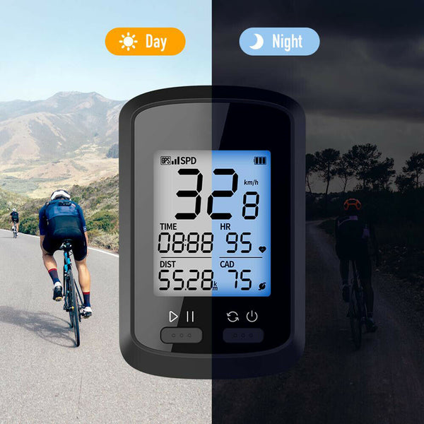 Waterproof GPS Bike Bicycle Cycling Speedometer Stopwatch Bluetooth LCD Display
