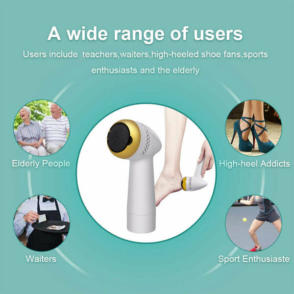 Powerful Electric Foot File Grinder Callus Dead Skin Remover Pedicure Scrubber