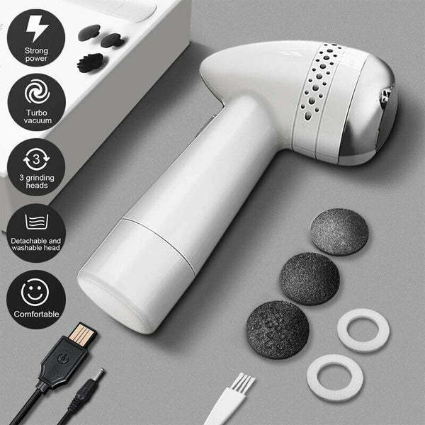 Powerful Electric Foot File Grinder Callus Dead Skin Remover Pedicure Scrubber