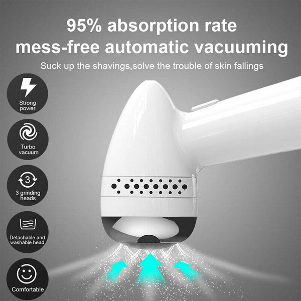 Powerful Electric Foot File Grinder Callus Dead Skin Remover Pedicure Scrubber