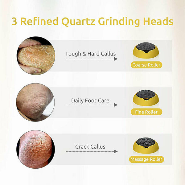 Powerful Electric Foot File Grinder Callus Dead Skin Remover Pedicure Scrubber