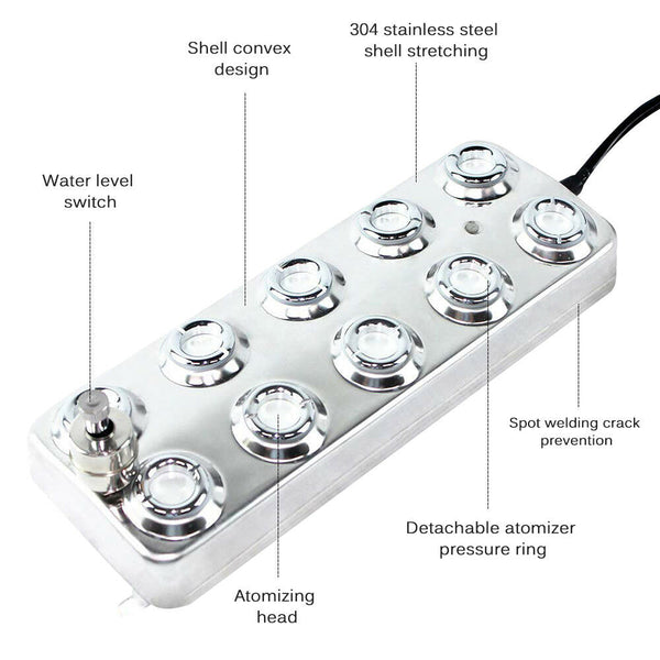 Mist Maker Fogger Humidifier Hydroponics Nebulizer Water Fountain Pond Atomizer