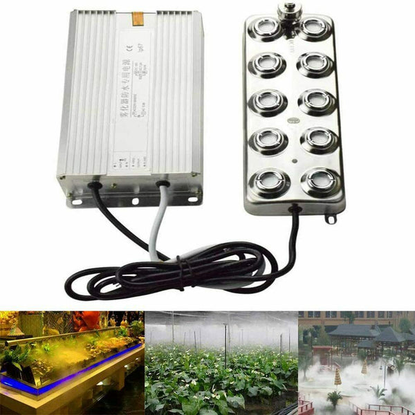 Mist Maker Fogger Humidifier Hydroponics Nebulizer Water Fountain Pond Atomizer