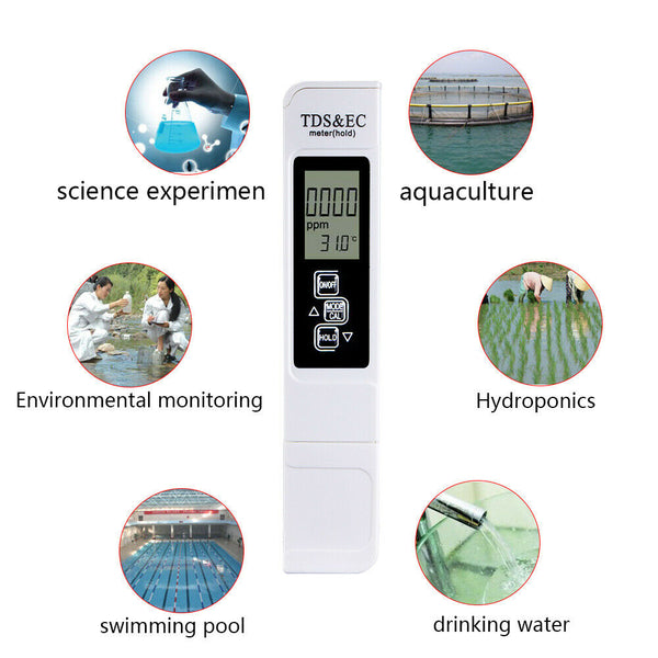 Purity Soft Hard Water TDS EC Temp Quality Tester Quality Filter Pen Test Stick