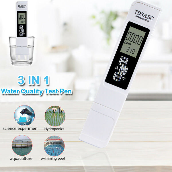 Purity Soft Hard Water TDS EC Temp Quality Tester Quality Filter Pen Test Stick