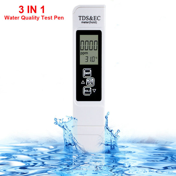 Purity Soft Hard Water TDS EC Temp Quality Tester Quality Filter Pen Test Stick