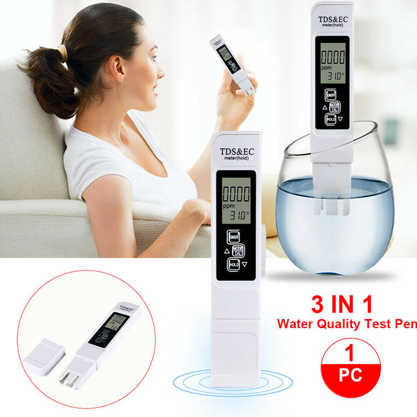 Purity Soft Hard Water TDS EC Temp Quality Tester Quality Filter Pen Test Stick