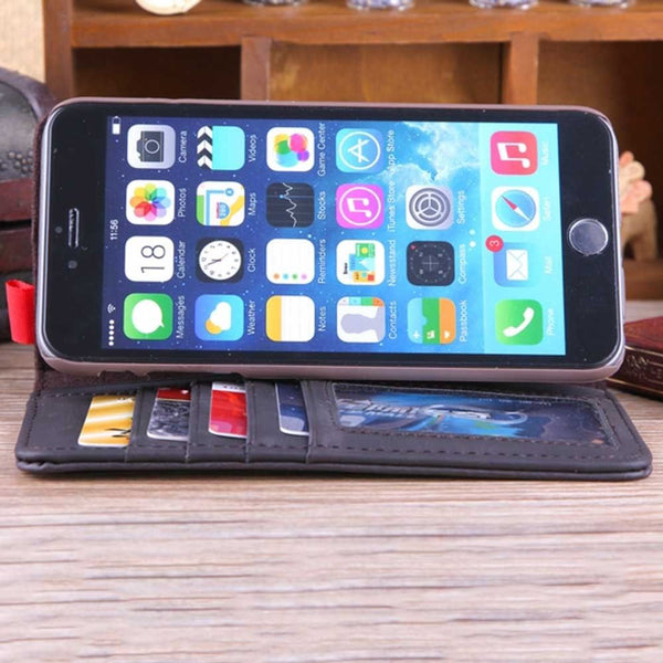 Retro Leather Wallet Book Protect Case Cover For Apple 4.7" iphone 6 6s