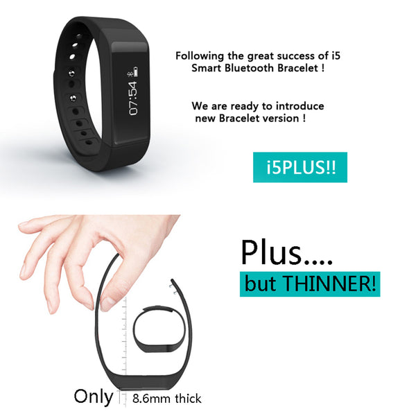 Smart Bracelet Wristband 0.91" OLED Screen Bluetooth 4.0 Black Watches