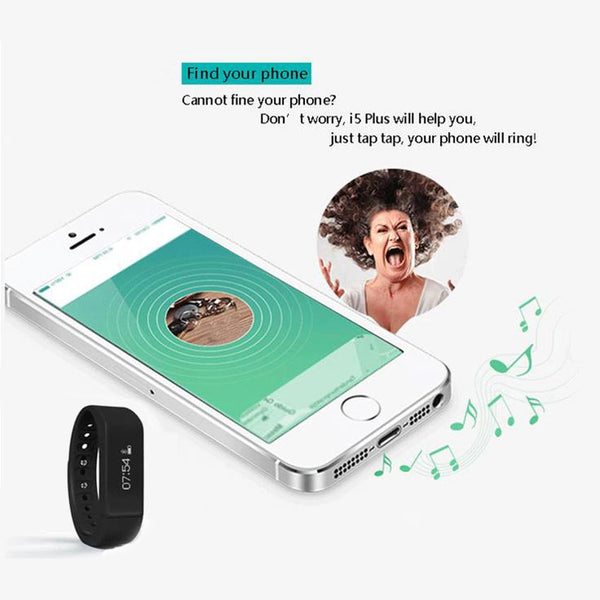 Smart Bracelet Wristband 0.91" OLED Screen Bluetooth 4.0 Black Watches