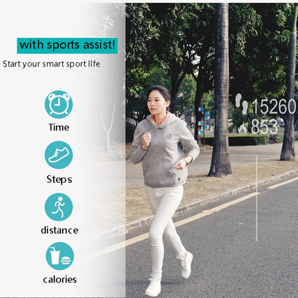 Smart Bracelet Wristband 0.91" OLED Screen Bluetooth 4.0 Black Watches