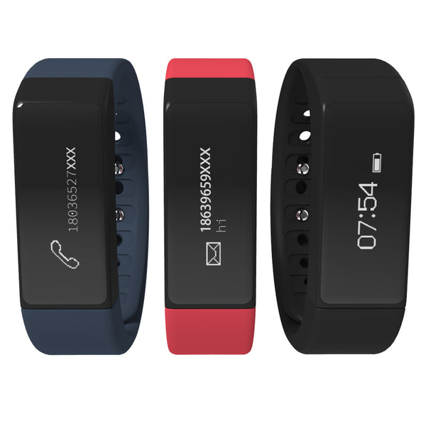 Smart Bracelet Wristband 0.91" OLED Screen Bluetooth 4.0 Black Watches