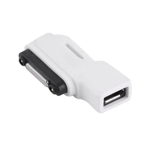 Micro USB to Magnetic Charging Charger Dock Adapter for Sony Xperia Z1 Z2 Z3 white
