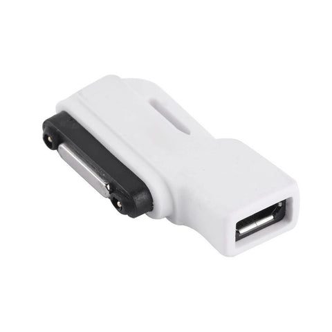 Micro USB to Magnetic Charging Charger Dock Adapter for Sony Xperia Z1 Z2 Z3 white