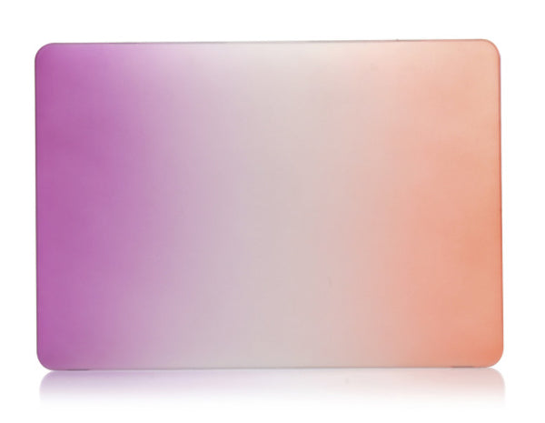 Colorful Rainbow Pattern Shell Case For Macbook Laptop Fashionable Gradient Color Green Purple Yellow