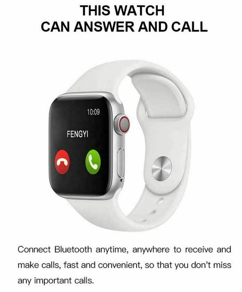 Smart Watch for iPhone iOS Android Phone Bluetooth Heart Rate Fitness Tracker