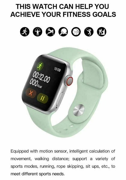 Smart Watch for iPhone iOS Android Phone Bluetooth Heart Rate Fitness Tracker