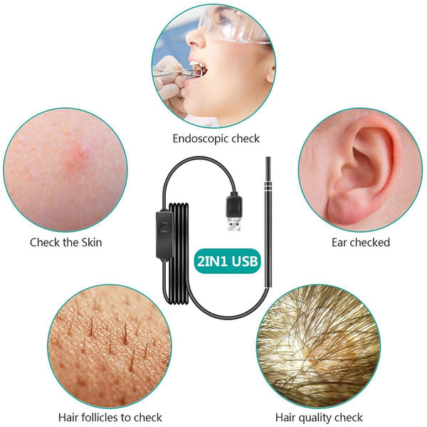 WiFi Ear Wax Inspection Clean Tool Camera Endoscope Earwax Monitor OTG Phone