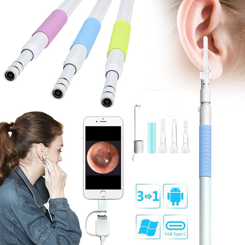 Clean Ear Wax Cleaning USB Endoscope Visual Ear Spoon Earpick Otoscope Camera