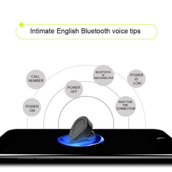 Premium No Cable Sound True Wireless Mini Headphones Stereo Headset for iPhone