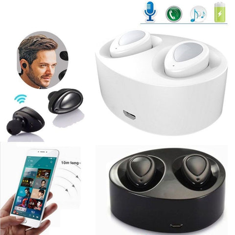 Premium No Cable Sound True Wireless Mini Headphones Stereo Headset for iPhone