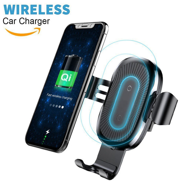 Car Mount Qi Wireless Charger For Samsung iPhone X 8 Plus S9 S8 Car Holder Stand