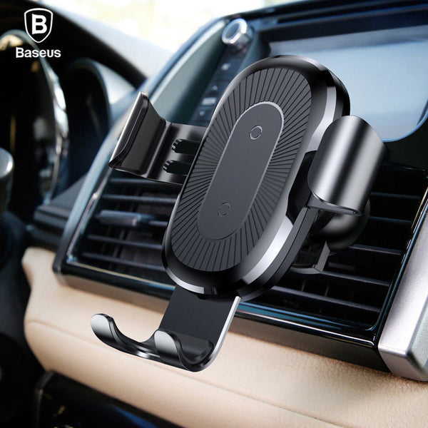 Car Mount Qi Wireless Charger For Samsung iPhone X 8 Plus S9 S8 Car Holder Stand