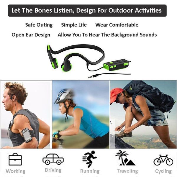 Waterproof Hand Free Bluetooth Headphones Headset Rechargeable Sports Earphone