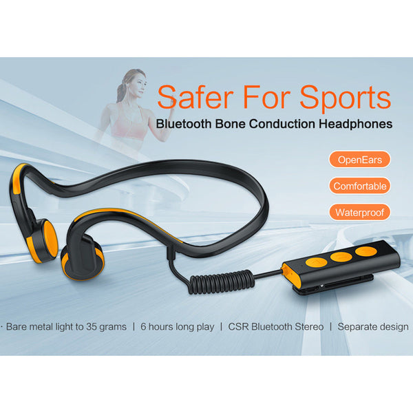 Waterproof Hand Free Bluetooth Headphones Headset Rechargeable Sports Earphone