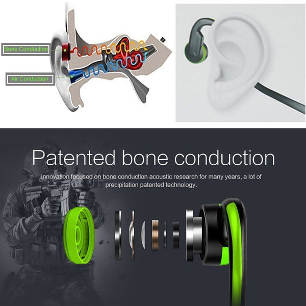 Waterproof Hand Free Bluetooth Headphones Headset Rechargeable Sports Earphone