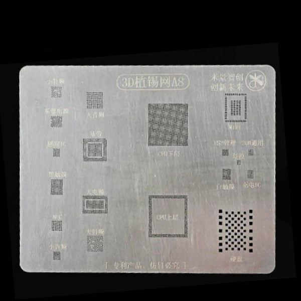 BGA Reballing Stencil Solder CPU IC Chip Tin Template for iPhone A8 A9 A10 A11