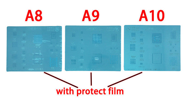 BGA Reballing Stencil Solder CPU IC Chip Tin Template for iPhone A8 A9 A10 A11