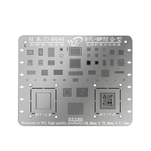 BGA Reballing Stencil Solder CPU IC Chip Tin Template for iPhone A8 A9 A10 A11