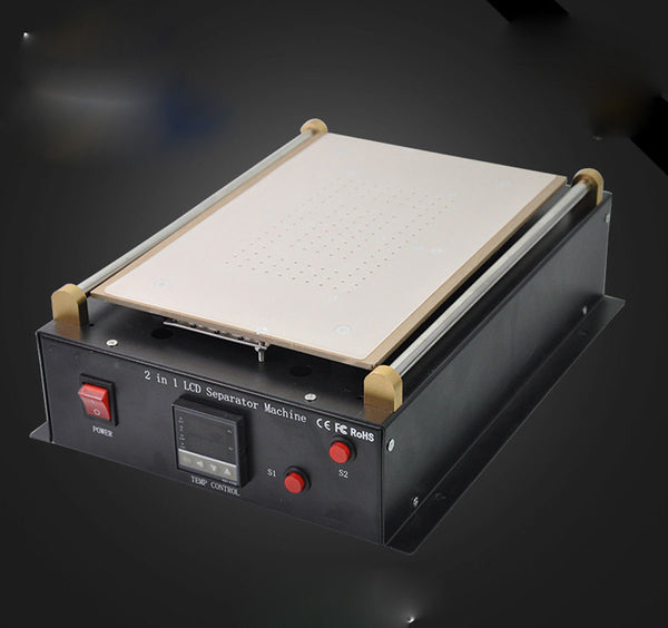 14" Dual Vacuum Pump LCD Glass Screen Heat Separator Machine For Cell Phone iPad