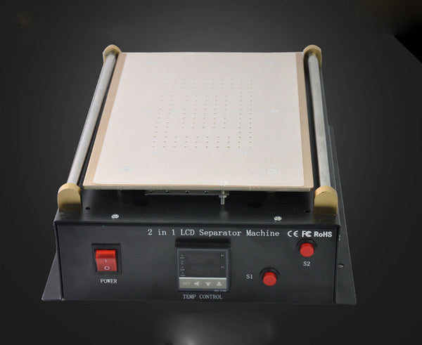 14" Dual Vacuum Pump LCD Glass Screen Heat Separator Machine For Cell Phone iPad