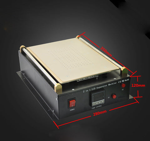 14" Dual Vacuum Pump LCD Glass Screen Heat Separator Machine For Cell Phone iPad