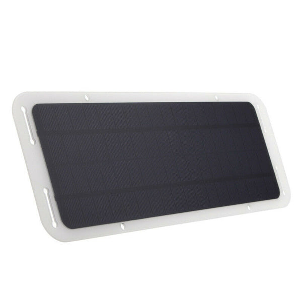 12V 5W Solar Panel Battery Backup Charger Car Boat Motorcycle w/ Alligator Clip