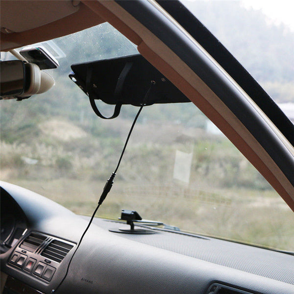 12V 5W Solar Panel Battery Backup Charger Car Boat Motorcycle w/ Alligator Clip