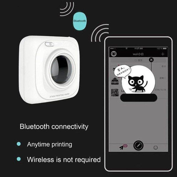 Instant Photo Thermal Printer Portable Bluetooth POS Phone Wireless Connection