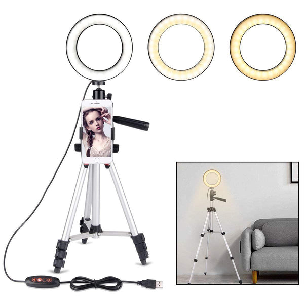 Tripod Stand Ring Light Camera Cam Phone Holder for Youtube Facebook live vlog